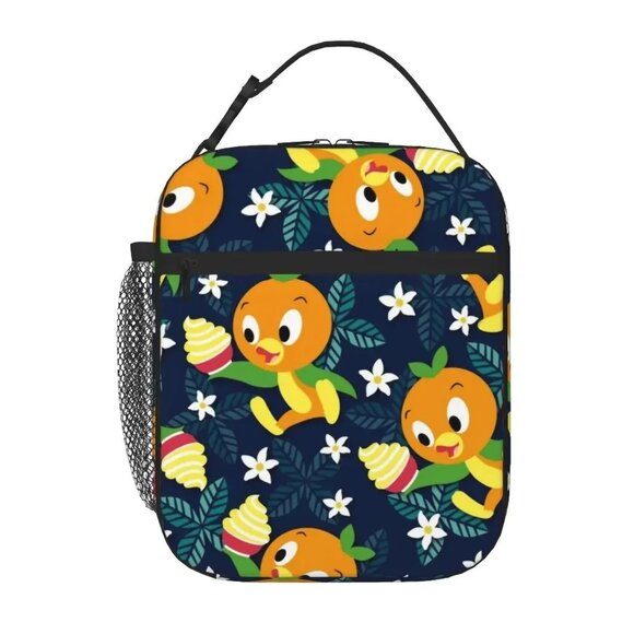 Disney Orange Bird Insulated Lunch Bag Navy Blue w/ Dole Whip Magic Kingdom NEW - Picture 1 of 7